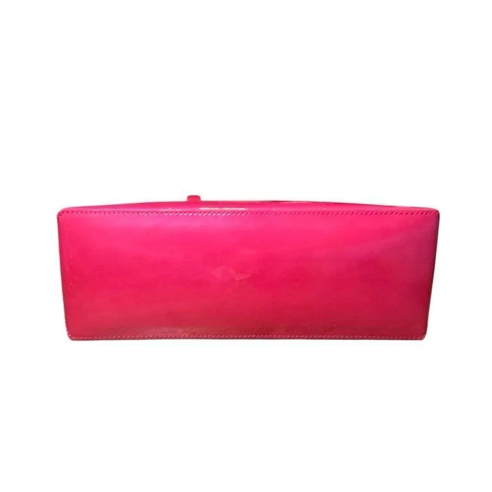 LOUIS VUITTON Rose Pop Vernis LV Monogram Leather Wishire PM Bag Auth RARE Ex+++